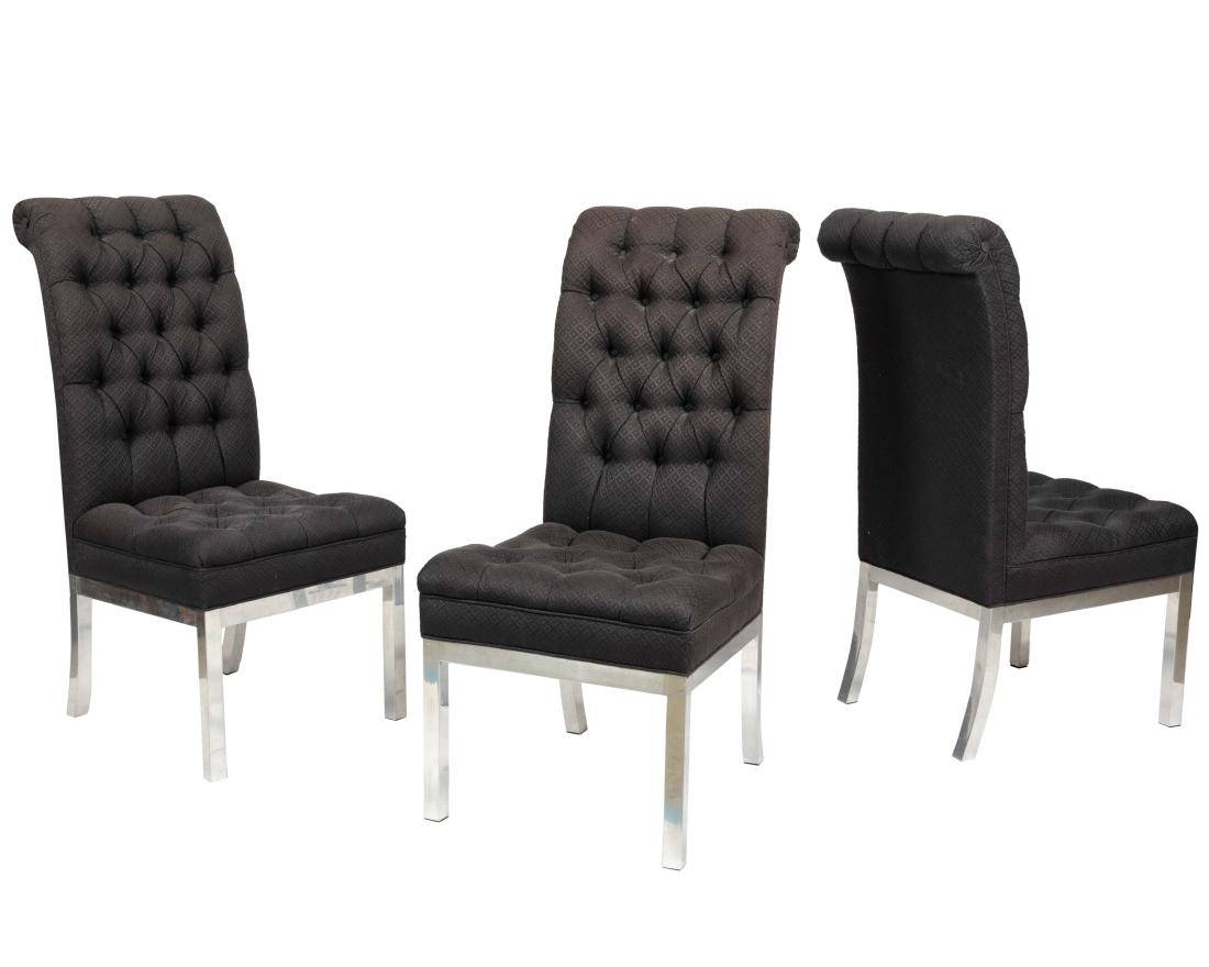 Tufted Chrome Base Dining Chairs (1 of 1)