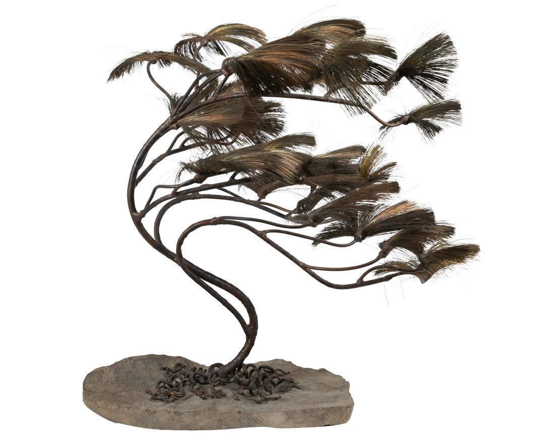Bronze and Stone Tree Sculpture (1 of 3)