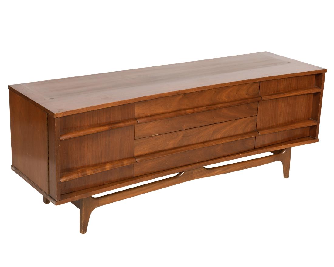 Walnut Concave Credenza (1 of 4)