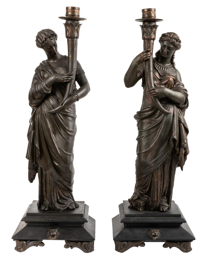 Figural White Metal Candle Holders (1 of 3)