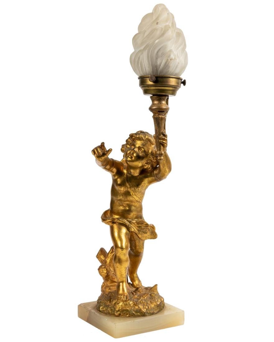 Gilt Bronze Figural Lamp (1 of 4)