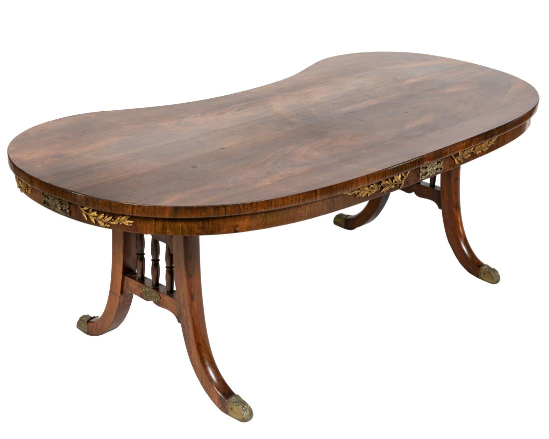 Rosewood Kidney Shaped Coffee Table (1 of 5)