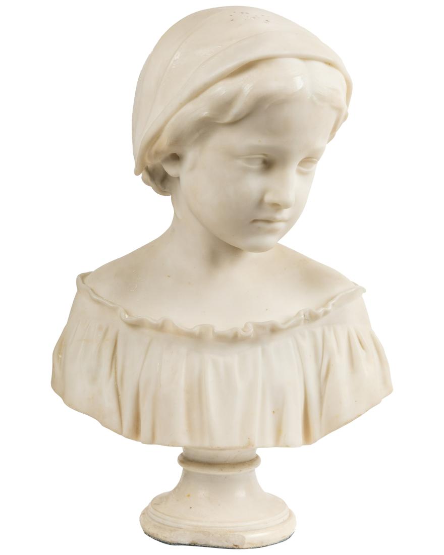 Victorian Marble Bust of Woman (1 of 4)