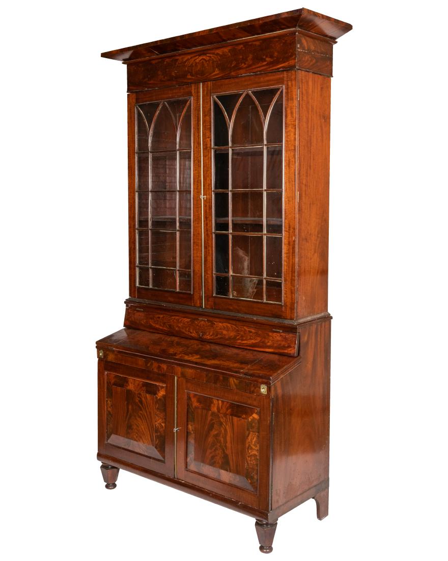Empire Mahogany Secretary Bookcase (1 of 6)