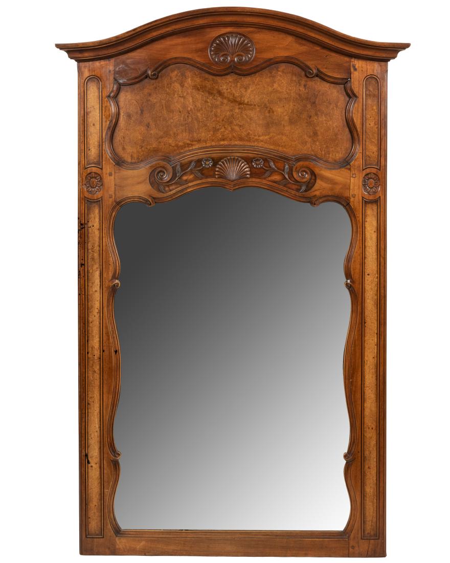 French Walnut Hall Mirror (1 of 5)