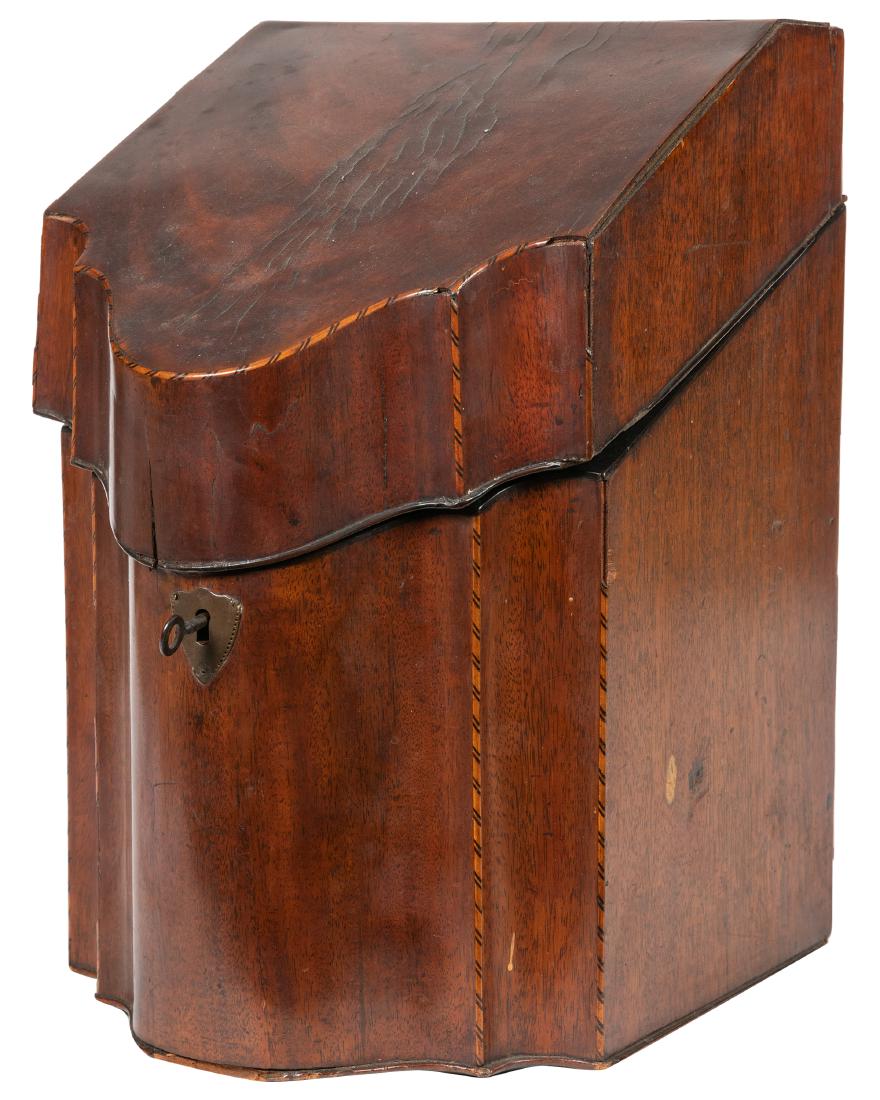 19th c. Mahogany Knife Box (1 of 3)