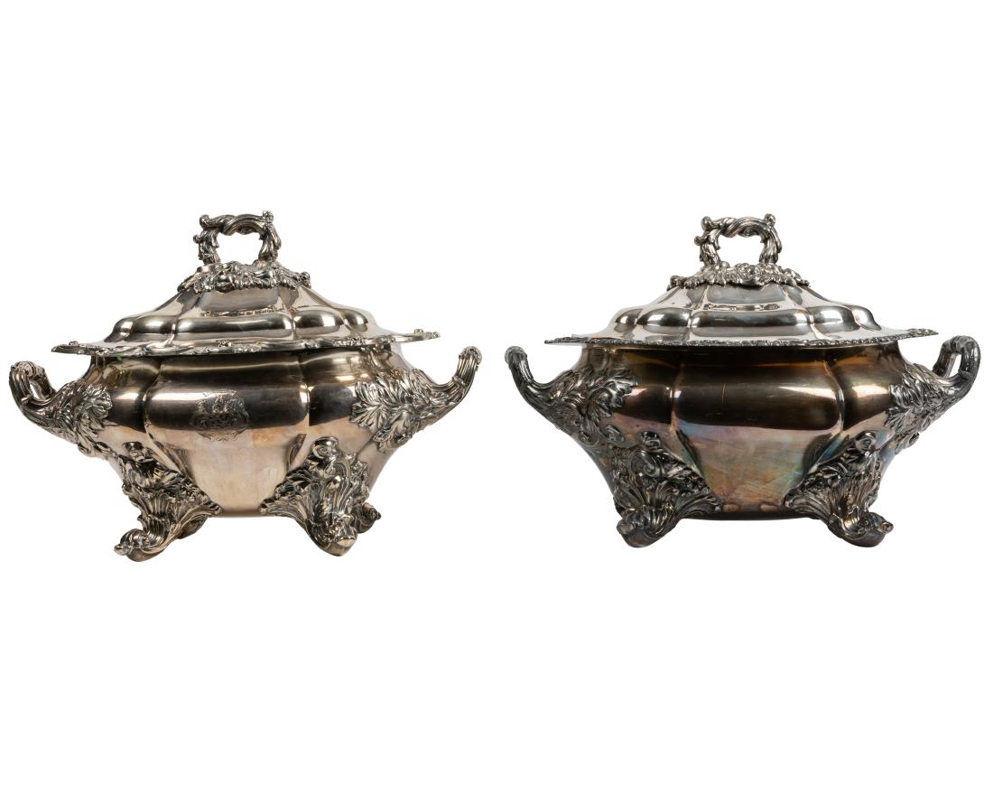 Sheffield Silver Plate Covered Tureens (1 of 4)