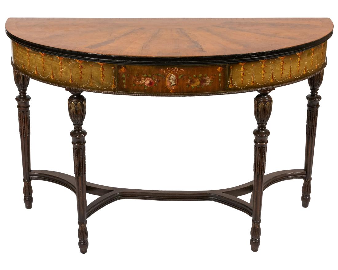 Adams Style Satinwood Console Table (1 of 6)