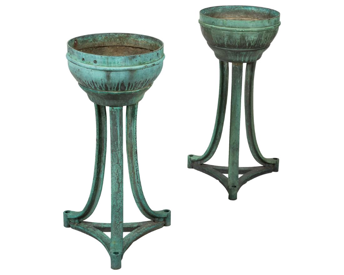 Pair Bronze Planters (1 of 4)