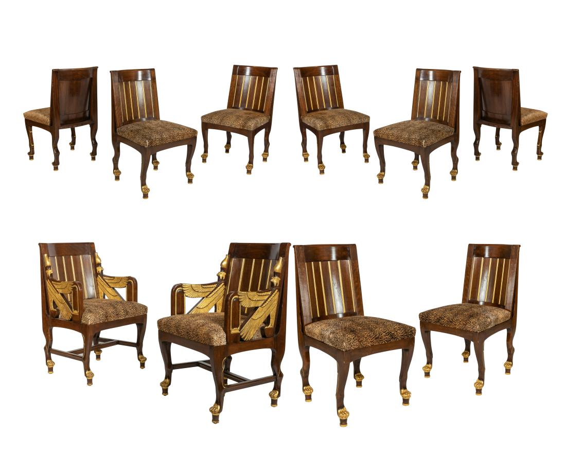 Egyptian Revival Beachwood Chairs (1 of 9)