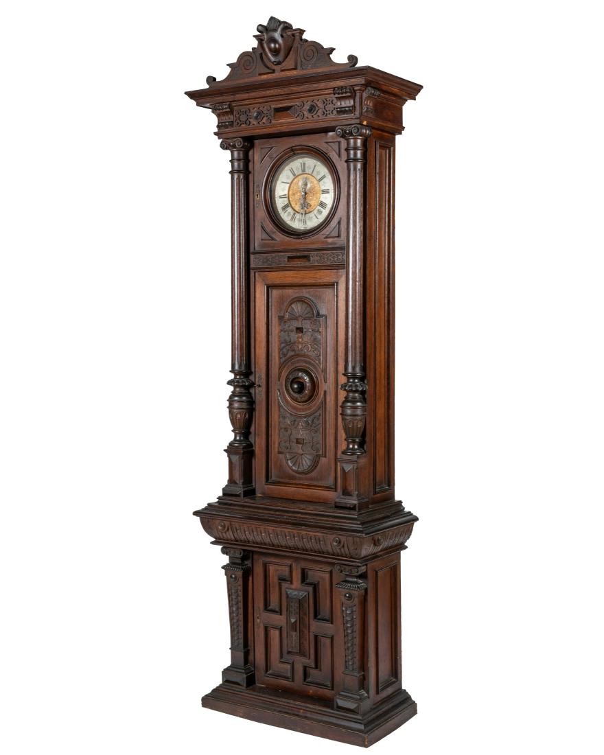 Victorian Carved Oak Tall Case Clock (1 of 5)