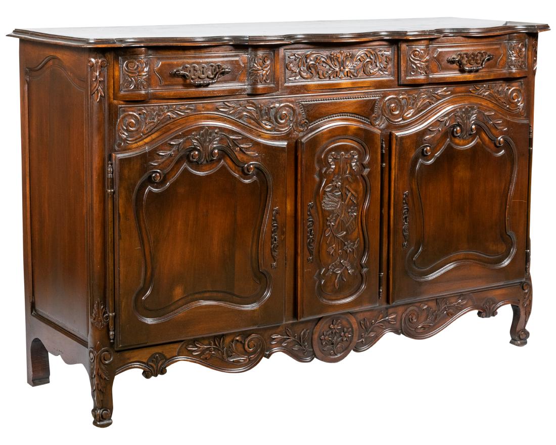 Country French Walnut Sideboard (1 of 4)