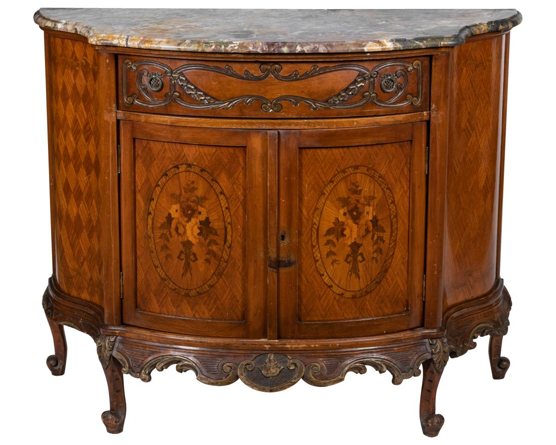 French Style Marble Top Chest (1 of 5)