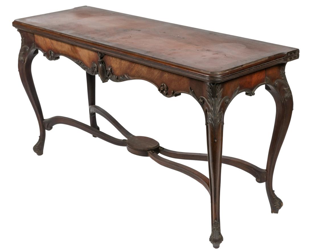 French Style Walnut Library Table (1 of 7)