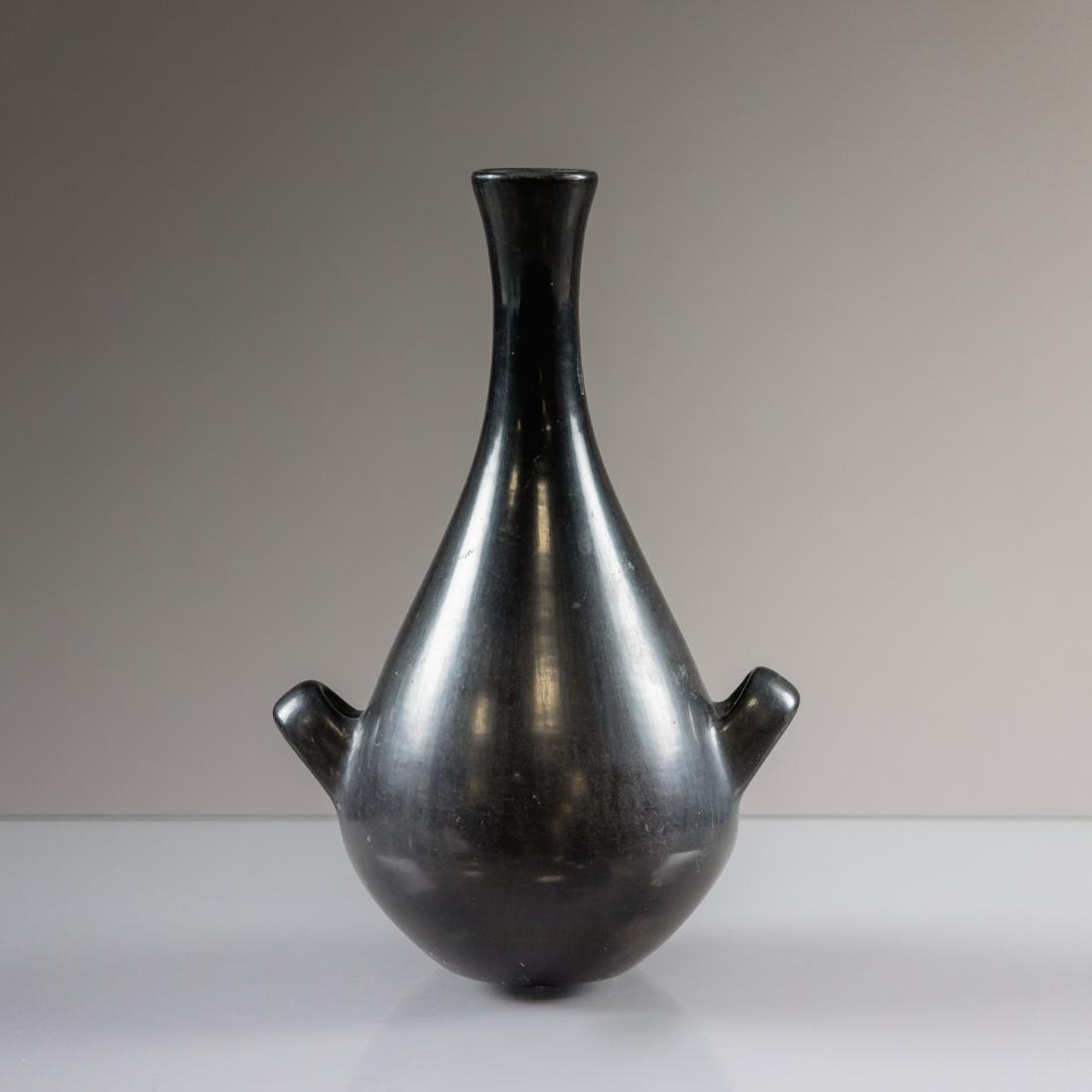 Antonio Rossi - Gubbio Etruscan Vase: Description - A signed Antonio Rossi, Gubbio vase. Signed on bottom "Antonio Rossi Gubbio" Dimensions - 7.5" x 5" x 3"