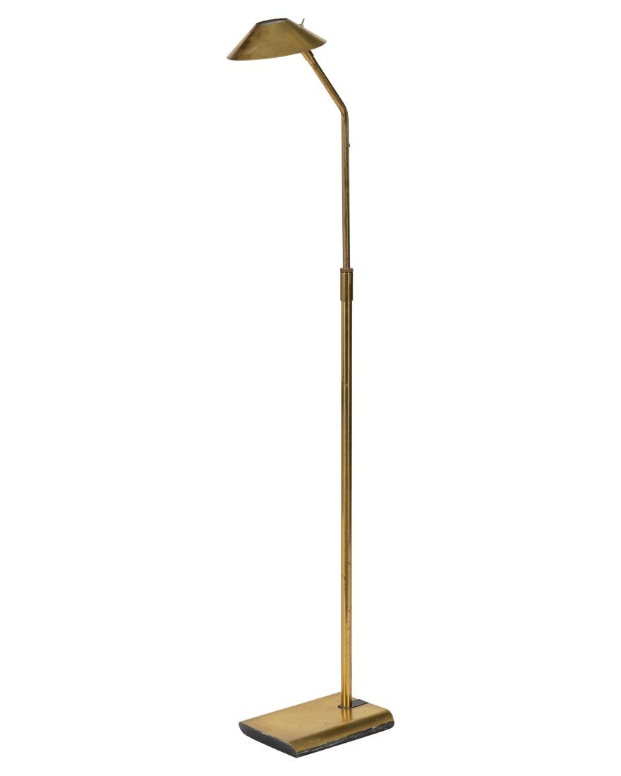 Koch & Lowy - Adjustable Brass Floor Lamp: Description - Koch and Lowy adjustable brass floor lamp. Dimensions - 48" x 6" x 9"