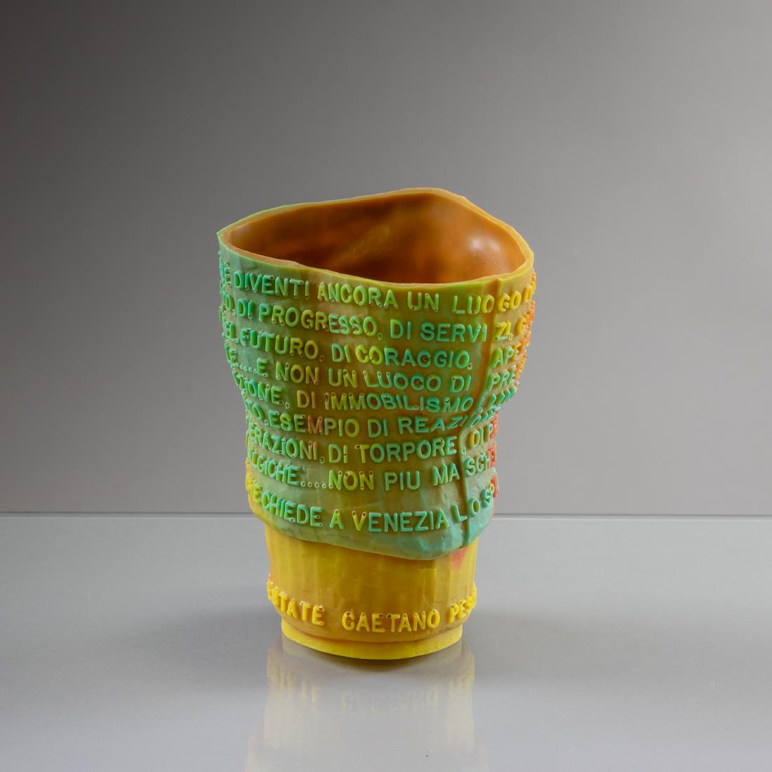 Gaetano Pesce - Goto Vase - Domus: Description - A rare Gaetano Pesce "Goto Vase" made of cast resin by Domus. Dimensions - 6.5" x 5" x 4"