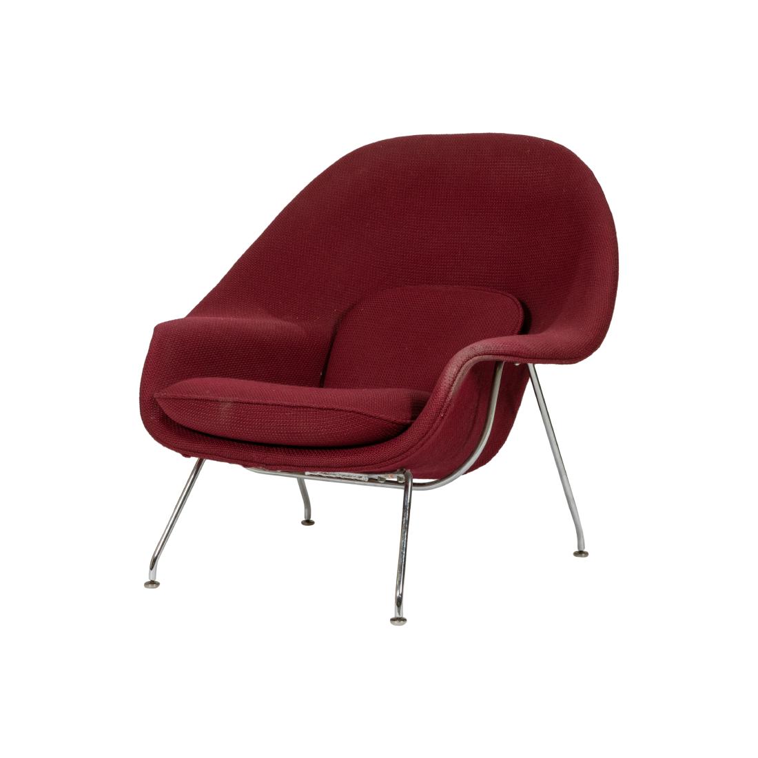 Eero Saarinen - Womb Chair - Signed: Description - Eero Saarinen Knoll womb chair, signed. Dimensions - 36" x 39" x 35"