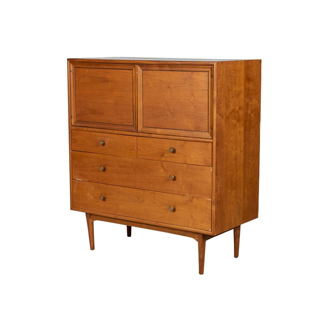 Kipp Stewart - Drexel Declaration - High Chest: Description - Kipp Stewart for Drexel Declaration walnut high chest. Dimensions - 48" x 42" x 20"