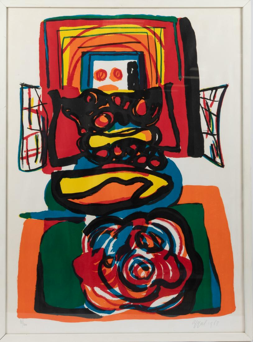 Karel Appel - Lithograph: Description - A signed and numbered lithograph by Karel Appel. Dimensions -