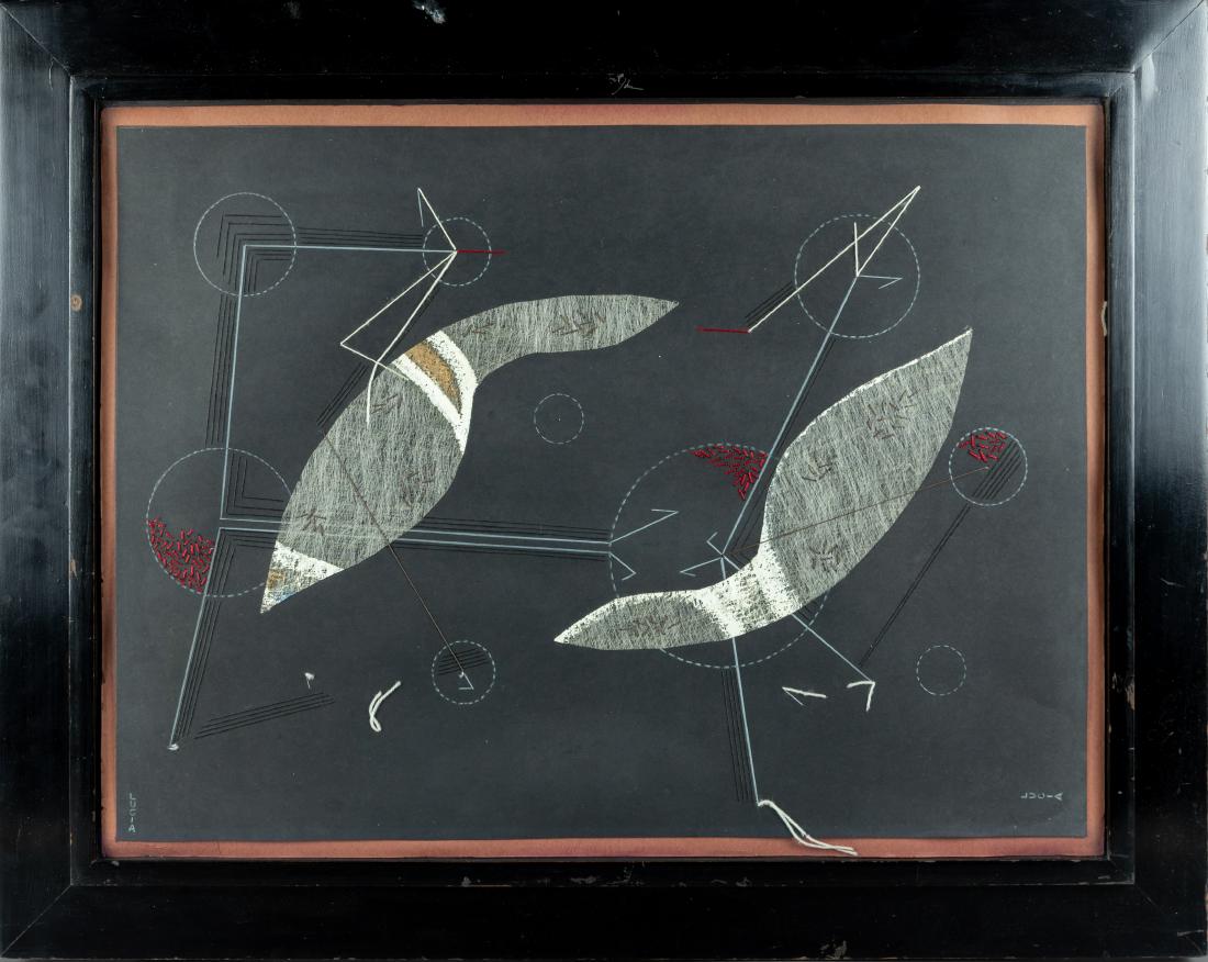 Lucia Stern - Mixed Media - Abstract: Description - An abstract mixed media composition by artist Lucia Stern. Signed. Dimensions- Frame- 24.5" x 30.5" Sight- 19" x 25"
