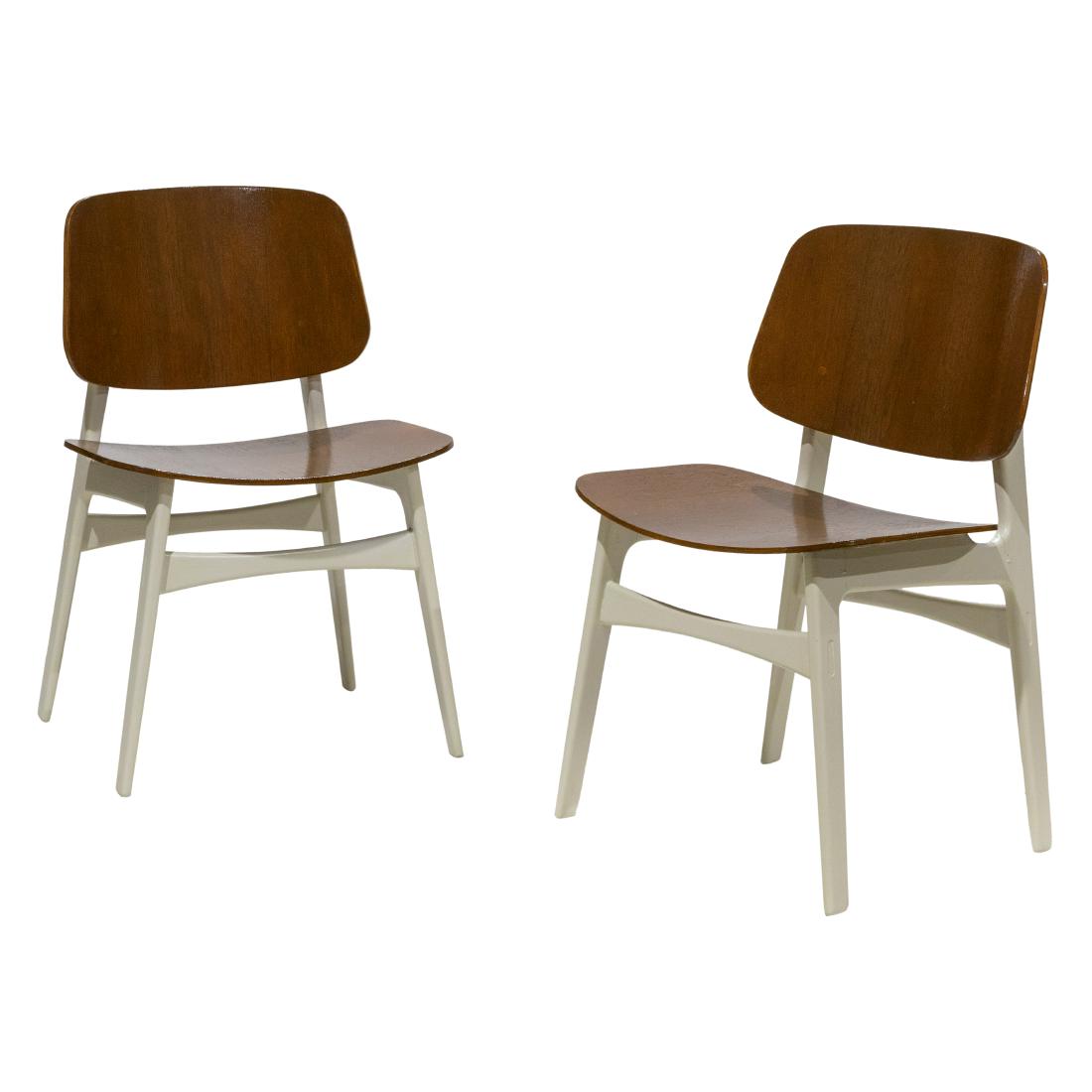 Pair Danish Style Side Chairs (1 of 3)