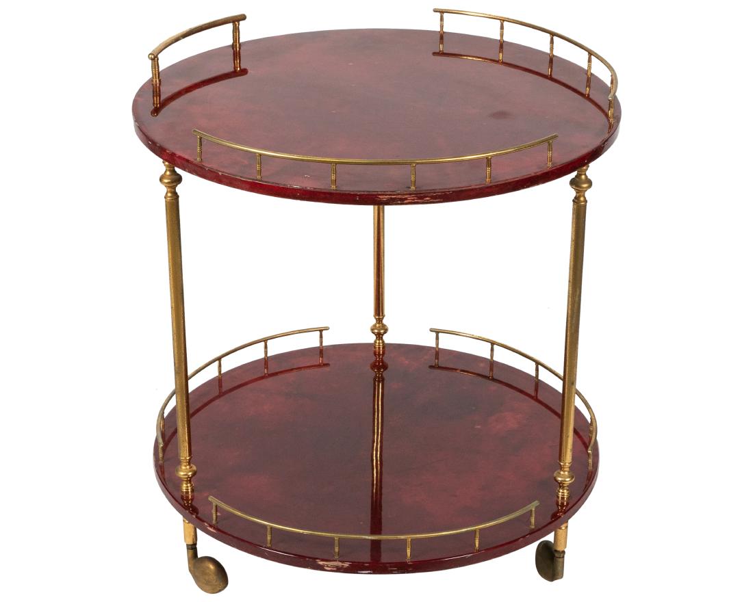 Aldo Tura -Goatskin Bar Cart (1 of 4)