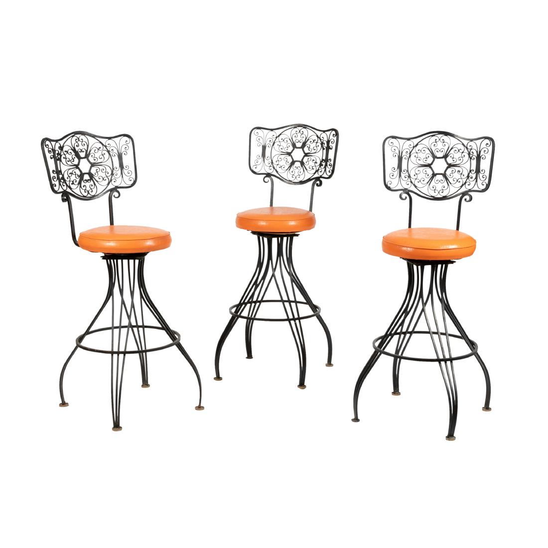 Arthur Umanoff Style Iron Bar Stools - 3 (1 of 3)