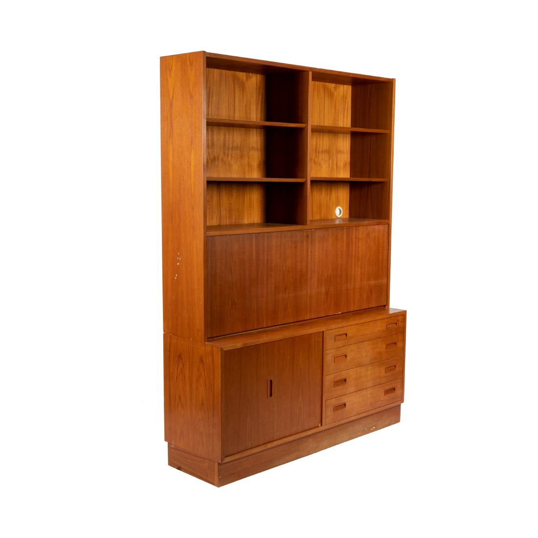 2 Part Danish Teak Secretary Bookcase (1 of 7)