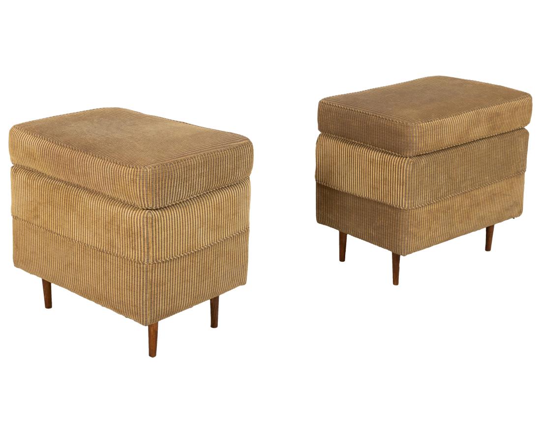 Pair of Mid Century Ottomans (1 of 2)