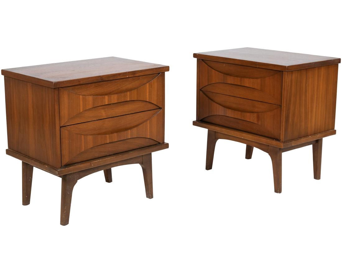 Pair Walnut Nightstands (1 of 4)
