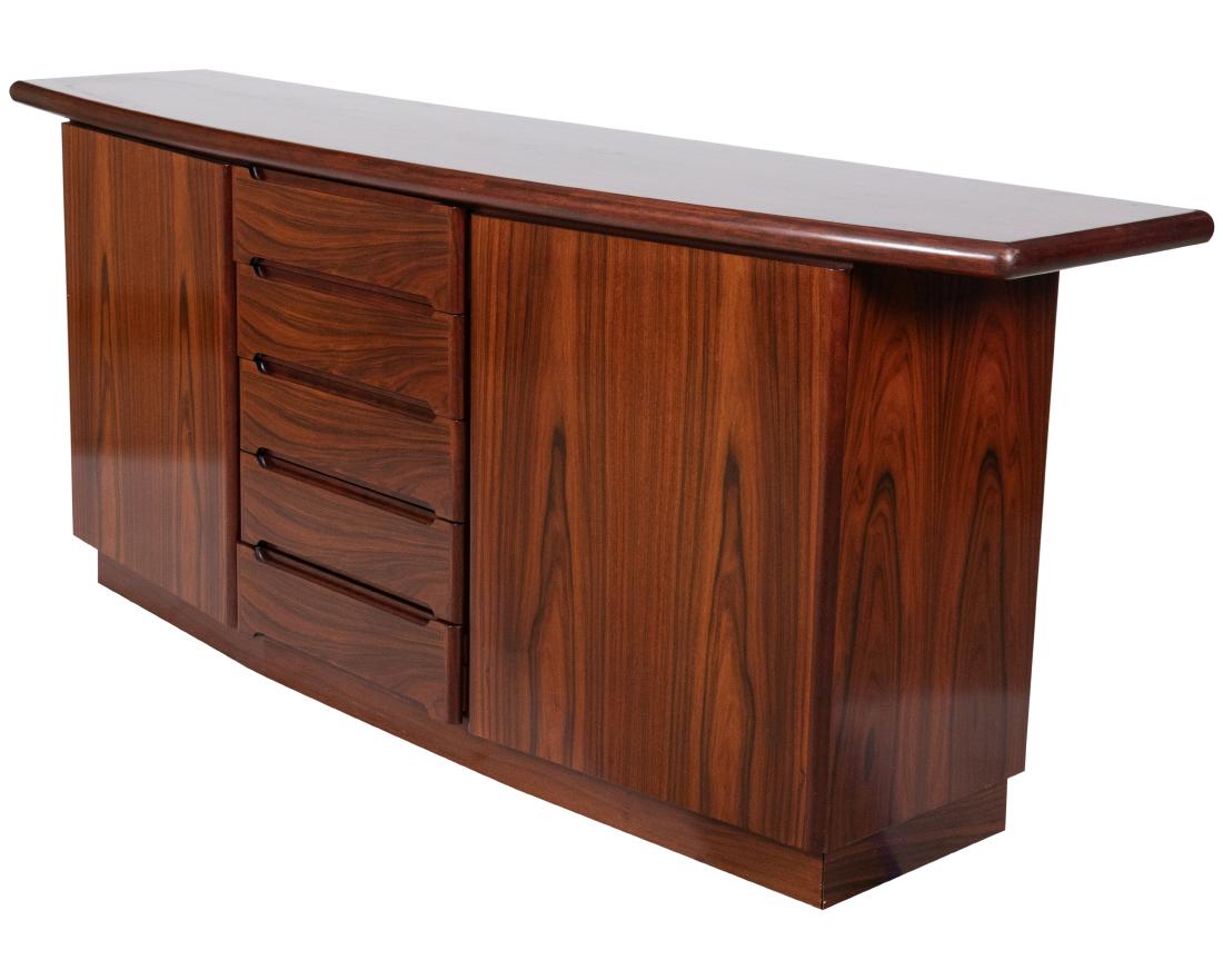 Skovby - Rosewood Danish Credenza: Description - Skovby rosewood Danish credenza. Dimensions - 32" x 78" x 19"