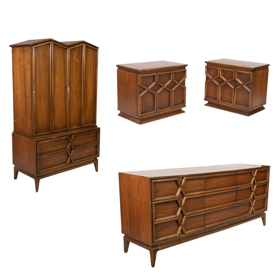 John Cameron - Walnut 4 Piece Bedroom Set (1 of 8)
