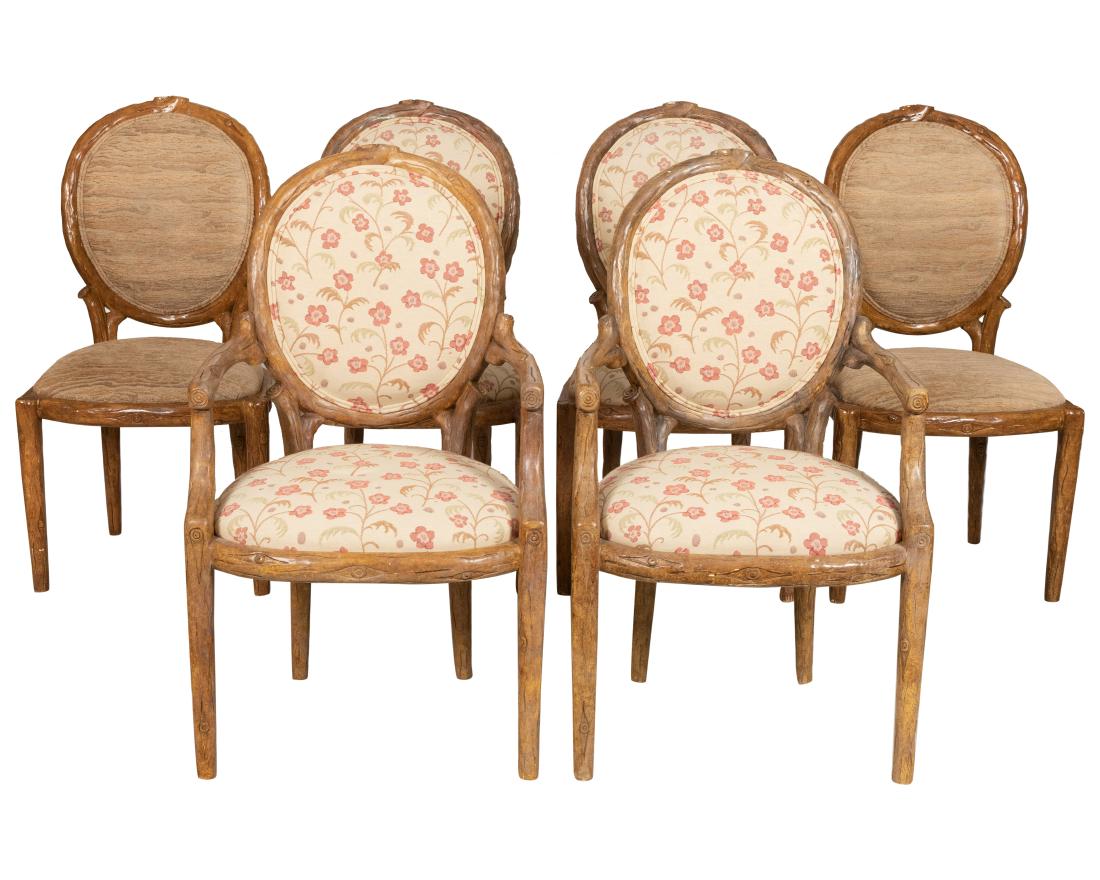 Faux Tree Design Dining Chairs - 6 (1 of 1)