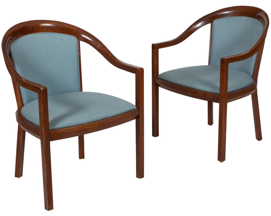 Ward Bennett - Brickel Associates Chairs - Pair: Description - Pair of Ward Bennett for Brickel Associates lounge chairs. Dimensions - 32" x 24" x 24"