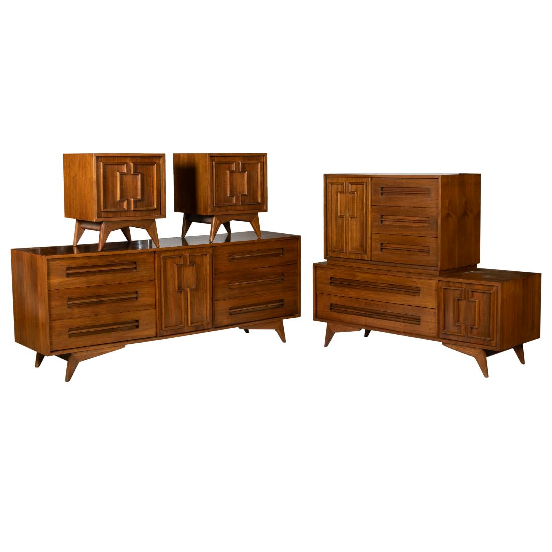 Genova - 4 Piece Walnut Bedroom Set (1 of 3)