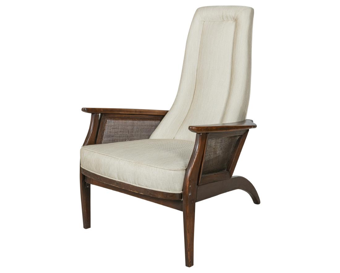 Walnut Paddle Arm Lounge Chair (1 of 3)