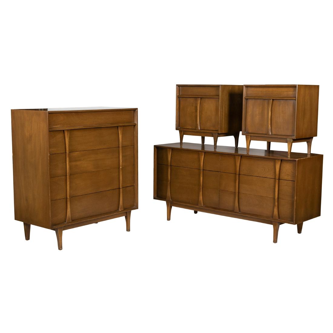 Mid Century Bedroom Set 4 Piece