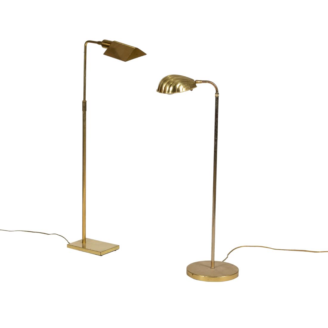 Two Adjustable Brass Floor Lamps (1 of 3)
