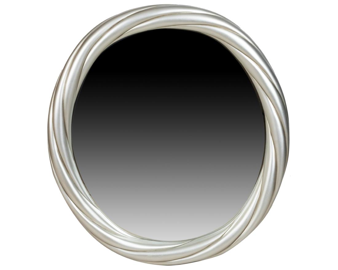 Silver Leaf Round Mirror (1 of 1)