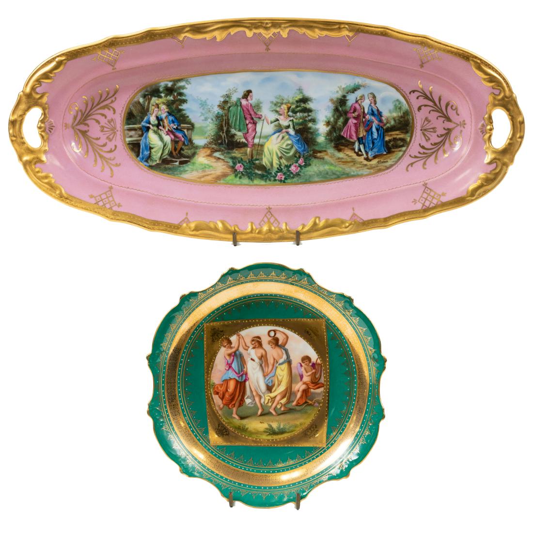 Vienna Porcelain - Plate and Platter (1 of 8)