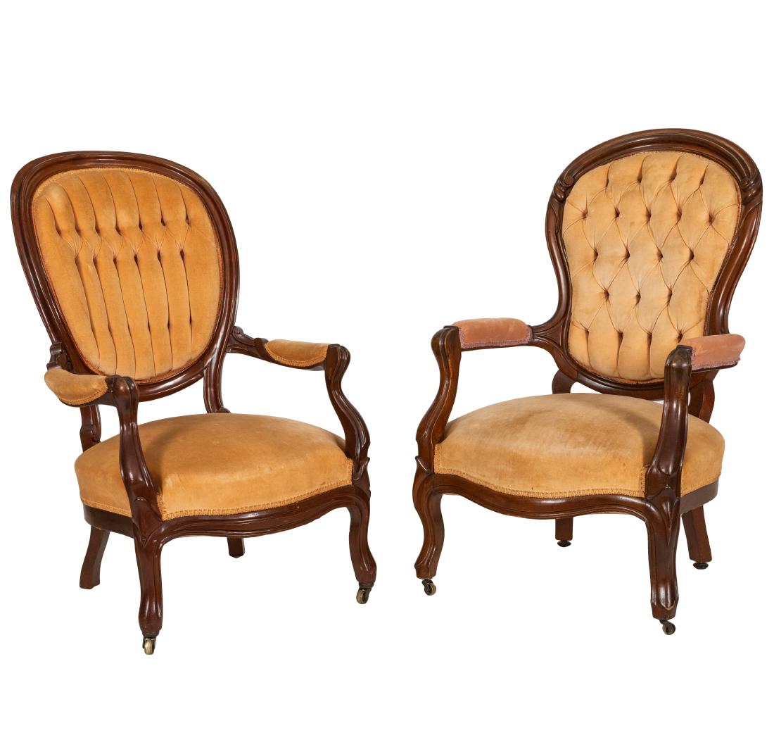 Victorian Arm Chairs - Pair (1 of 3)
