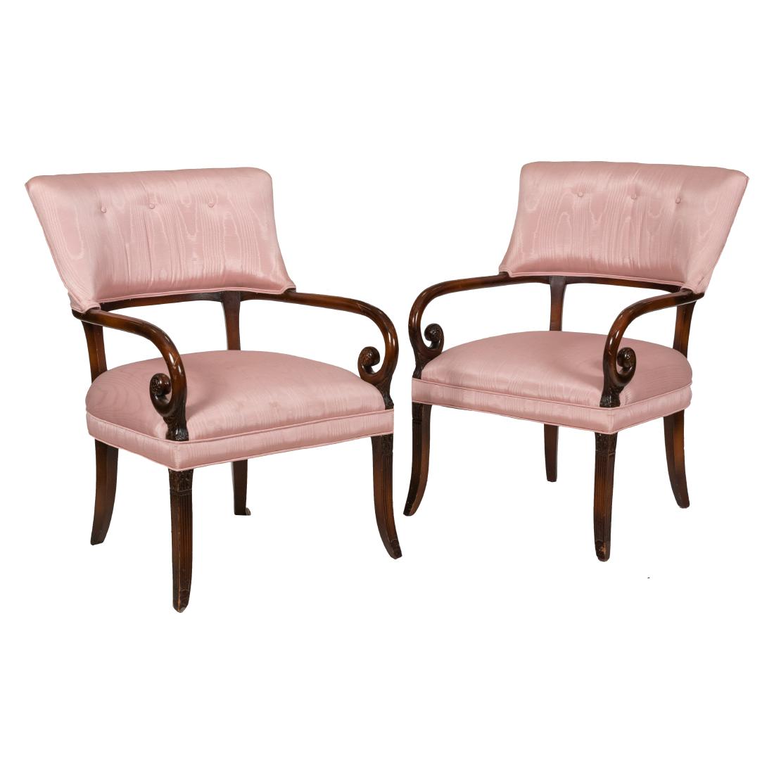 Regency Style Mahogany Arm Chairs (1 of 2)