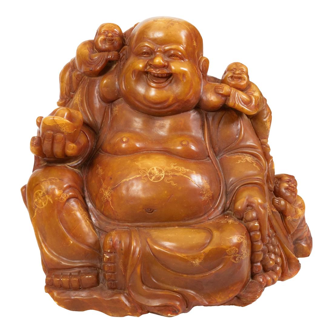 Large Tianhuang Stone Carved Buddha (1 of 5)