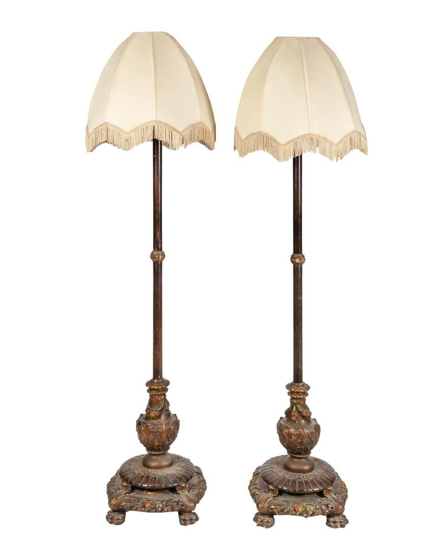 Polychrome Barbola Floor Lamps (1 of 4)