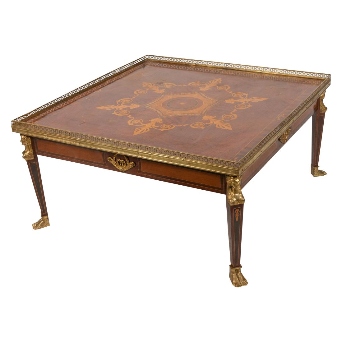 Inlaid Bronze Mounted Coffee Table (1 of 5)