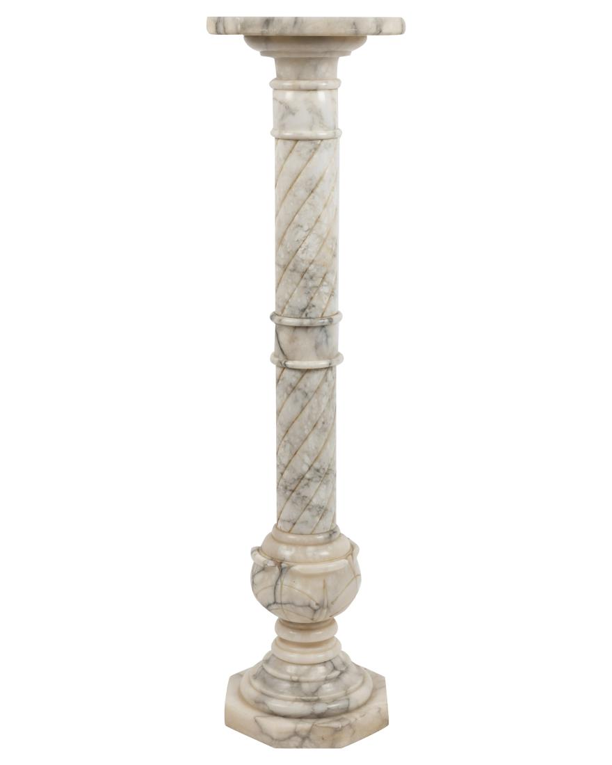 Two Part Marble Pedestal (1 of 4)