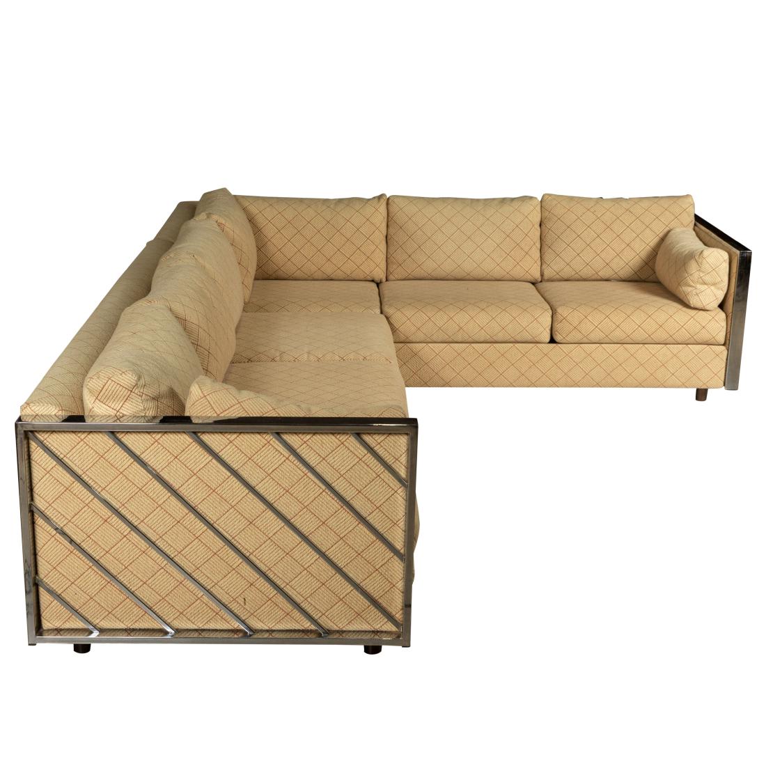 Milo Baughman Style - Two Part Sofa (1 of 3)