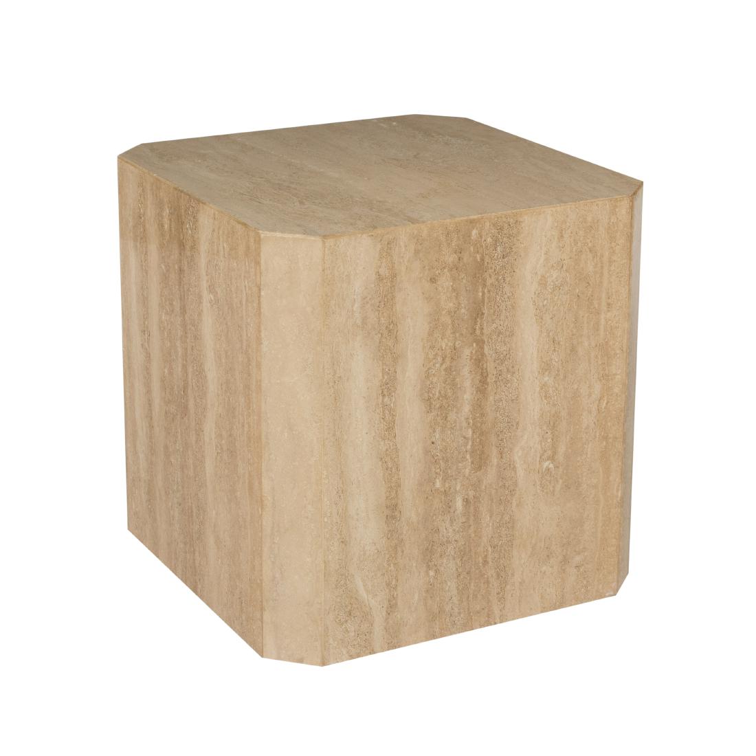 Travertine Marble Pedestal Table (1 of 2)