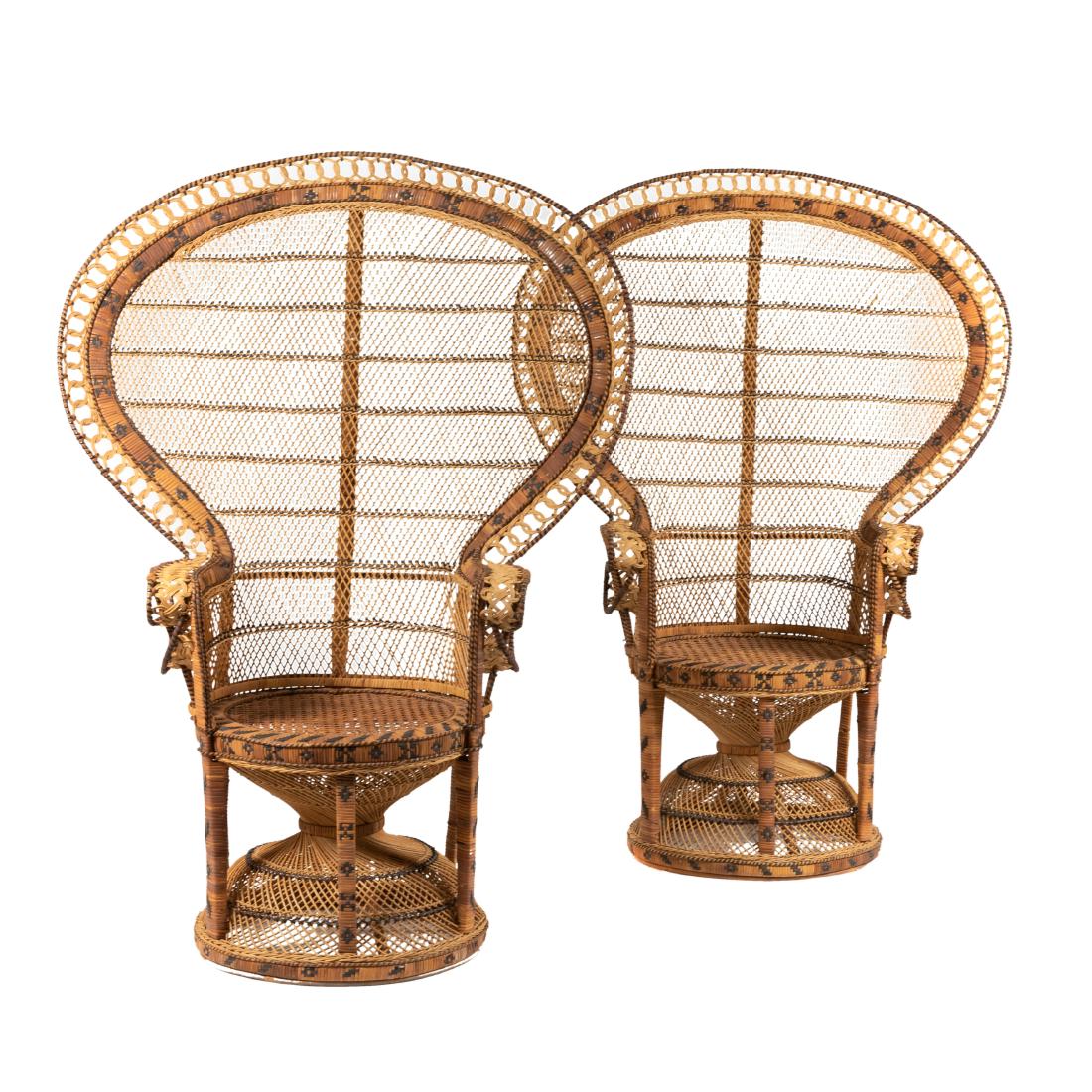 Rattan Peacock Chairs - Pair (1 of 3)
